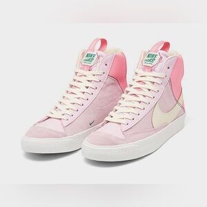 Nike Blazer Mid '77 High Top Shoes SE GS Dance Pink Foam Big Kid